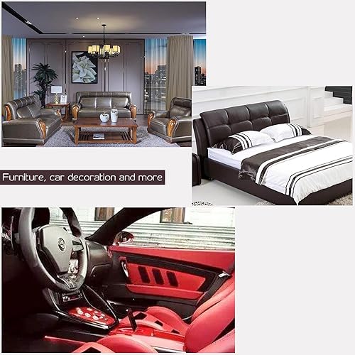 Miniatura 60 de Parche de reparación de cuero grande de 17 x 79 pulgadas, cinta autoadhesiva de reparación de cuero, parches de cuero para muebles de sofá, sillas