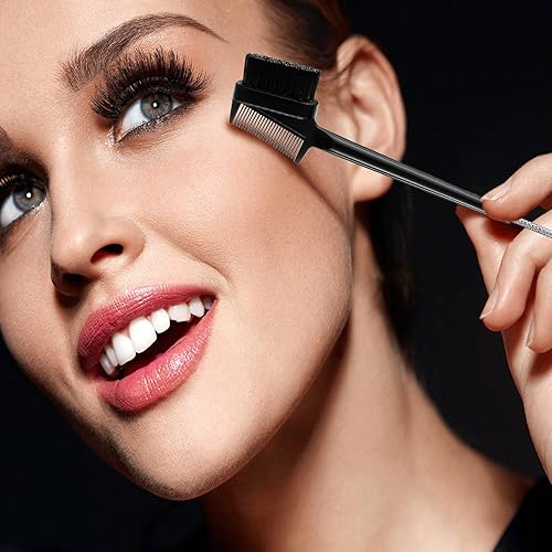 Miniatura 6 de 6 piezas de cepillo de pelo con peine de cola de rata, peine de doble cara, peine de borde de pelo para mujeres y niñas, cepillo de pelo natural