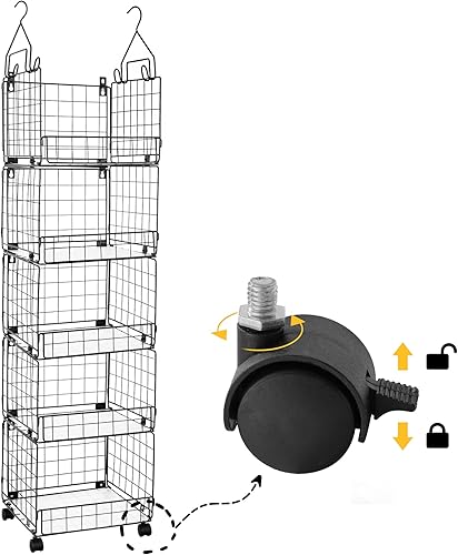 Miniatura 4 de GRANNY SAYS Organizador colgante de armario de 5 niveles, organizadores de armario y almacenamiento, estantes colgantes para armario, organizador de