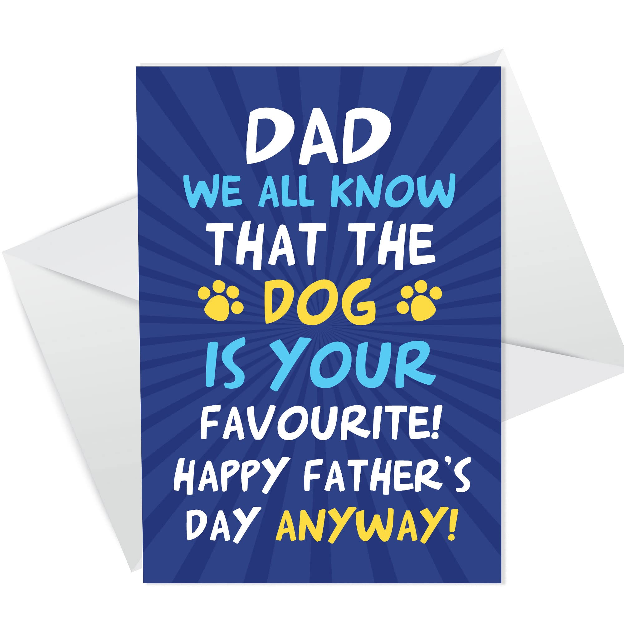 RED OCEAN Funny Fathers Day Card From Daughter Son Funny Card From The Dog Novelty Joke Card For Dog Dad