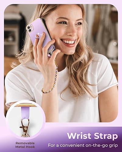 Miniatura 10 de Miss Arts Funda para iPhone 11 Pro Max, funda con soporte de anillo de lujo galvanizado con correa, bonita funda de TPU suave para iPhone 11 Pro Max