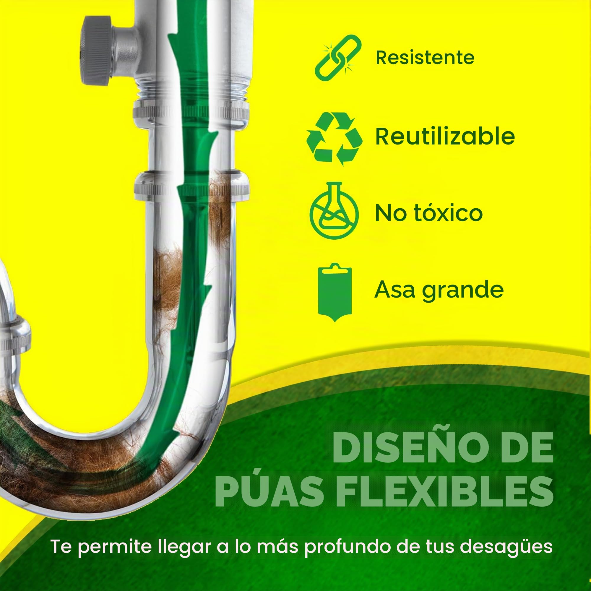 Zip-It® Original Inventor - Limpiador de desagües - Paquete de 3