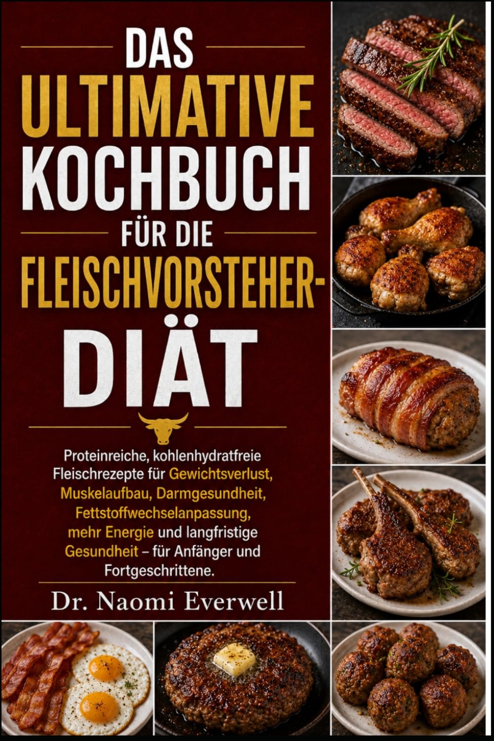 DAS ULTIMATIVE KOCHBUCH FÜR DIE FLEISCHVORSTEHER-DIÄT: Proteinreiche, kohlenhydratfreie Fleischrezepte für Gewichtsverlust, Muskelaufbau, ... Gesundheit – für Anfänger und Fortgeschritte
