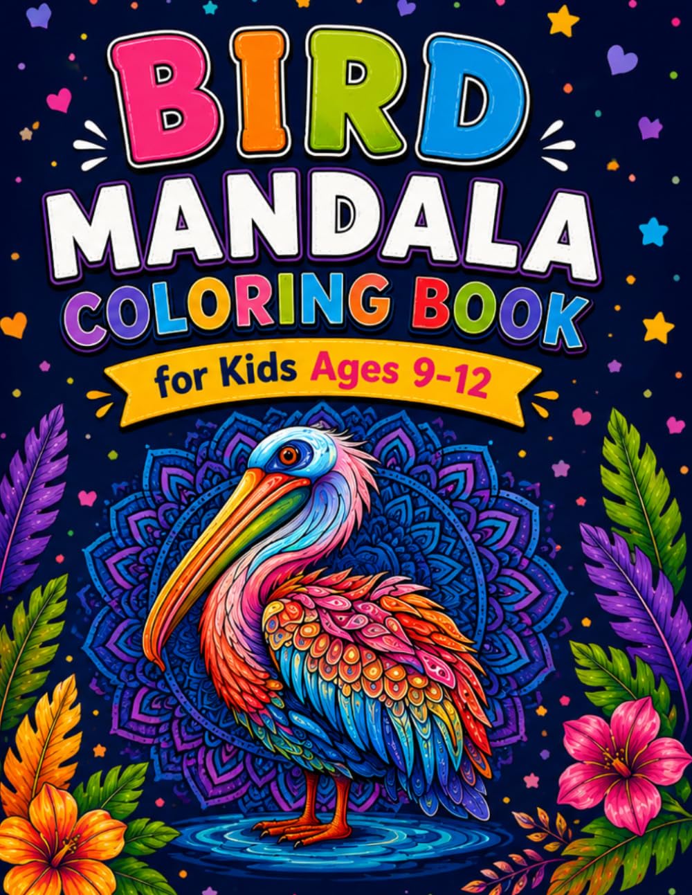 Bird Mandala Coloring Book for Kids Ages 9-12: Fun & Relaxing Bird Mandala Designs for Creative Kids