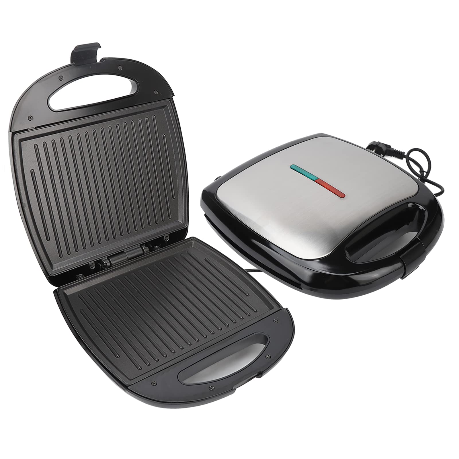 Ubersweet® Panini Press Grill, Electric Panini Press Grill ABS and Aluminum Alloy Double Sided Flip for Kitchen (EU Plug 220V 5A)-image-47
