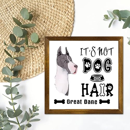 Vista 185 de Letrero de madera con texto en inglés «It's Not Dog Hair» («It's Not Dog Hair» American Bully Dog Dog), regalo decorativo para la pared del hogar