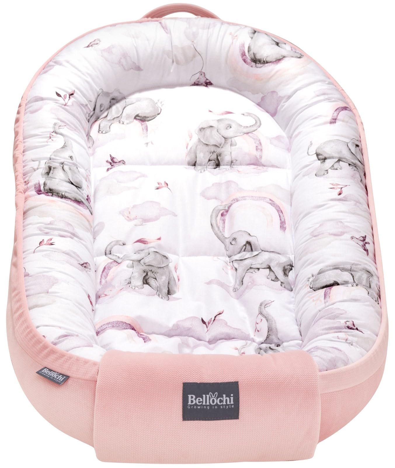 Bellochi Nido per neonato | Lettino per neonati | 100% cotone | 90 x 60 x 12 cm - con bordi protettivi | 0-9 m | Habarigani