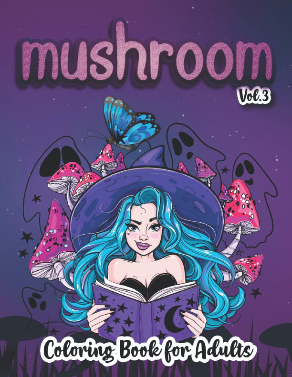 Mushroom Coloring Book for Adults: Relaxation with Stress Relieving Designs, Mushroom Coloring Book Large Print.