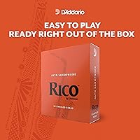 Vista 3 de D’Addario Woodwinds, cañas para saxofón Rico, saxofón alto, RJA0325, resistencia 2.5, paquete de 3