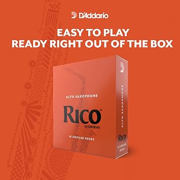 Rico Organic Alto Saxophone Reeds, Strength 2.5, Pack of 10