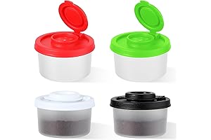 Mini Pepper Shakers, Set of 4 - The Ultimate Seasoning Solution for Outdoor Adventures