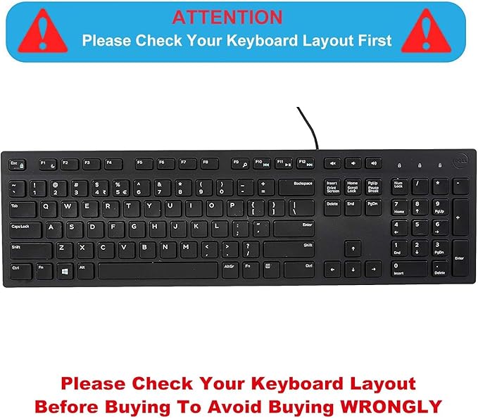 Funda para Teclado Silicona Cubierta Protectora para Dell miniatura 2