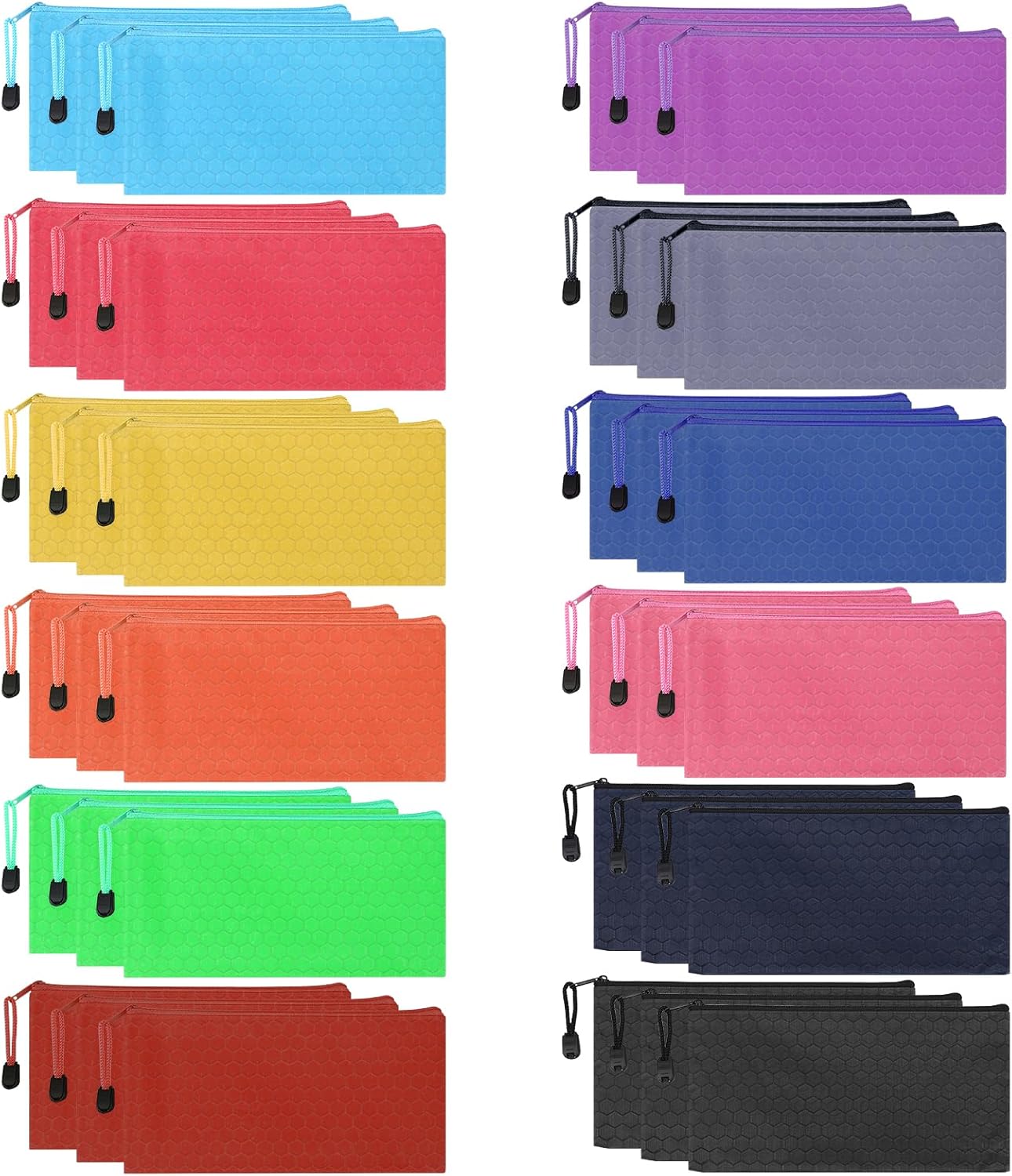 36pcs Zipper Pouches – Pencil Pouch 9.2×4.5 Inches Pencil Case ,Bill Size Pencil Box – Waterproof Pencil Bags Small Organizing Bags in 12 Colors for Office Supplies Storage and Travel Accessories 36pcs Zipper Pouches – Pencil Pouch 9.2×4.5 Inches Pencil Case ,Bill Size Pencil Box – Waterproof Pencil Bags Small Organizing Bags in 12 Colors for Office Supplies Storage and Travel Accessories