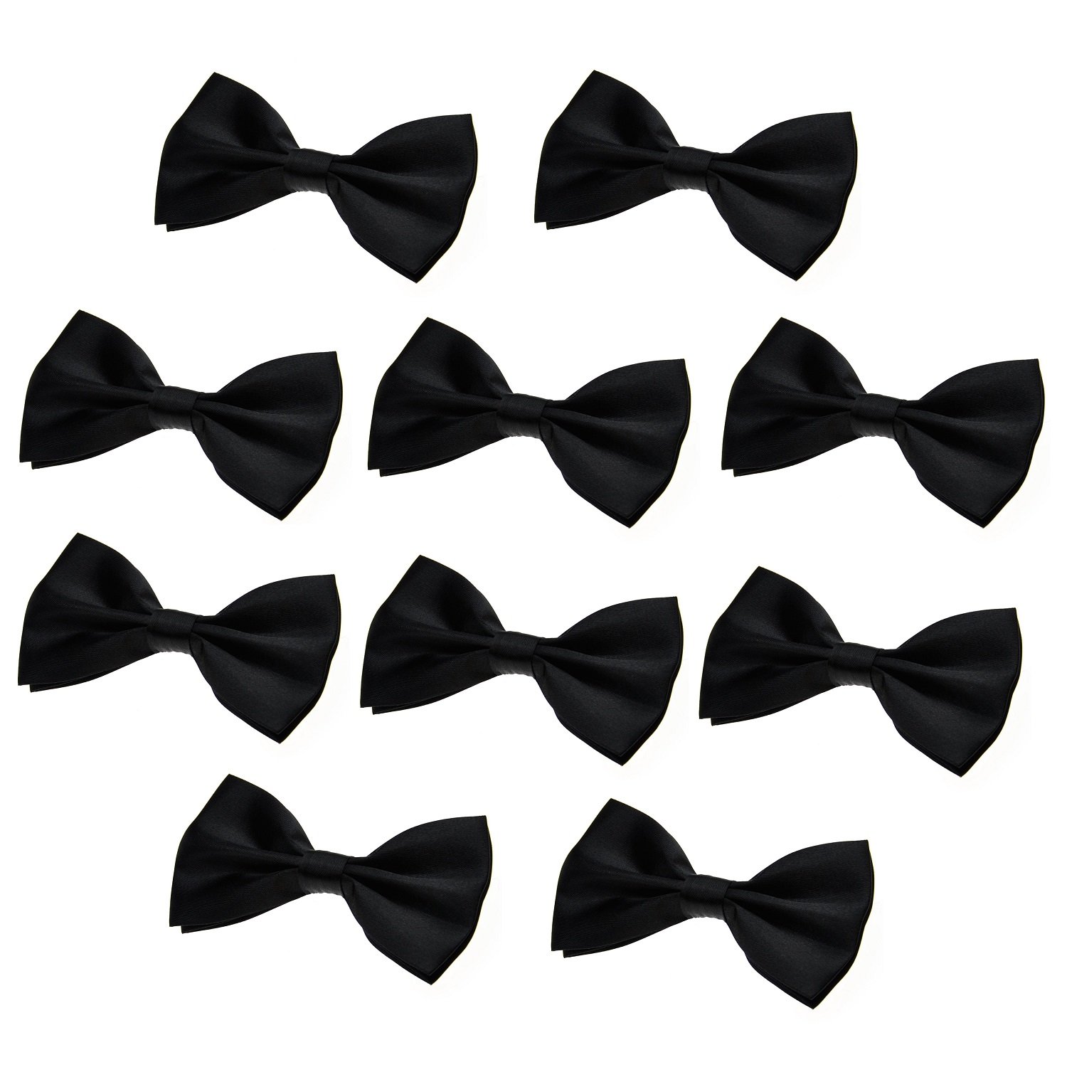 DonDon Set de 10 Pajarita para hombre de 12 x 6 cm ajustable y lista para usar