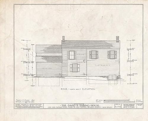 Historic Pictoric Blueprint HABS NJ,2-TAPO,4- (Sheet 5 of 13) - David R. Haring House, 202 Old Tappan Road, Old Tappan, Bergen County, NJ 14in x