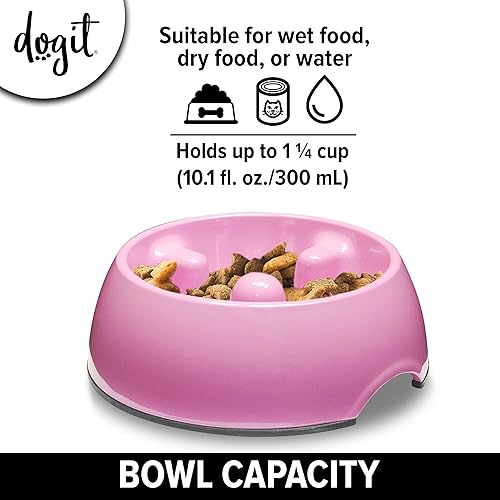 Miniatura 3 de Dogit Go lenta anti-gulping tazón para perro, S, Rosado