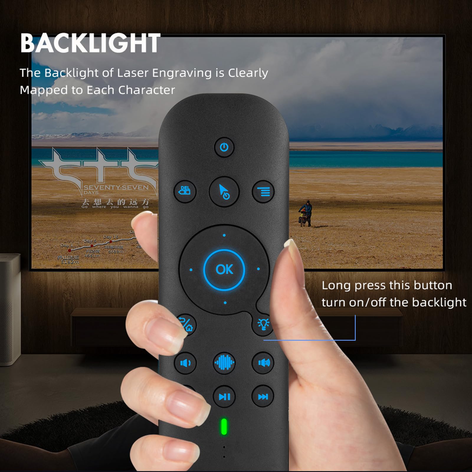 Jemora G60SPRO BT 2.4G Telecomando vocale Dual Mode con giroscopio a 6 Assi con Tastiera per Smart TV Android TV Box PC