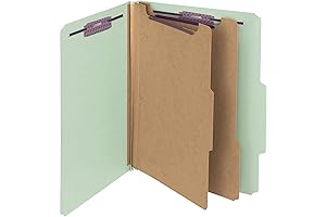 Organize Effectively: Smead Classification Folders with 2 Dividers in Letter Size (Pack of 20)