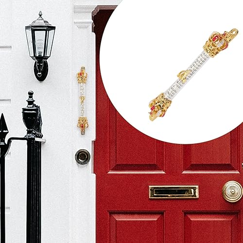 Miniatura 5 de Mezuzá de metal Bless Mezuzah con pergamino, mezuzá de bendición de la casa para puerta Mezuza placa de puerta