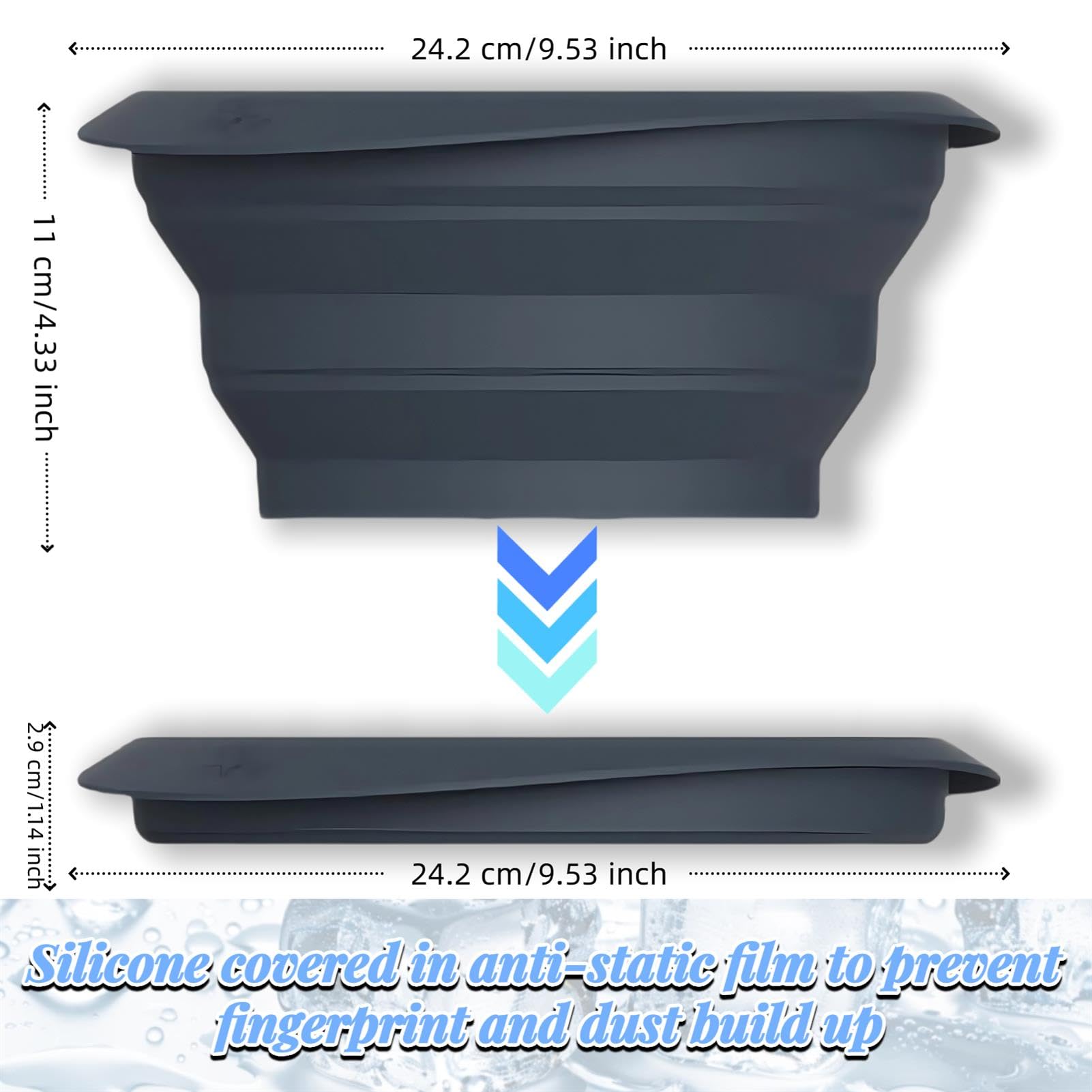 VBVARV Face Bowl for Ice Quick Cooling Foldable Silicone Wash Basin with Built-in Ice Tray - Image 4
