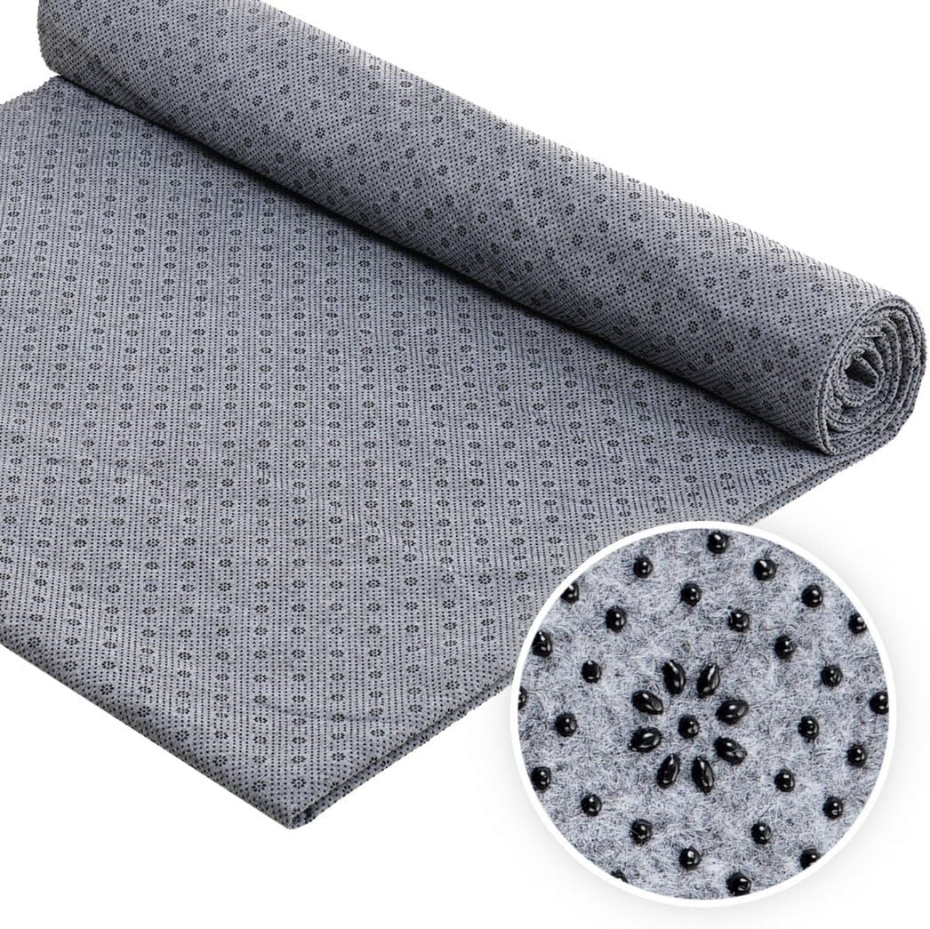 71x157 inch Non Slip Final Backing Cloth, Tufting Cloth Backing Fabric with Non Slip Vinyl Rubber Dots, Non Slip Rug Pad with Plum Blossom Pattern for Tufting and Rug Making
