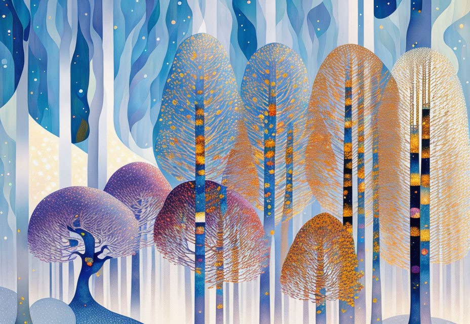 Toile murale arbre suprématisme CekOck 50x70cm pour salon