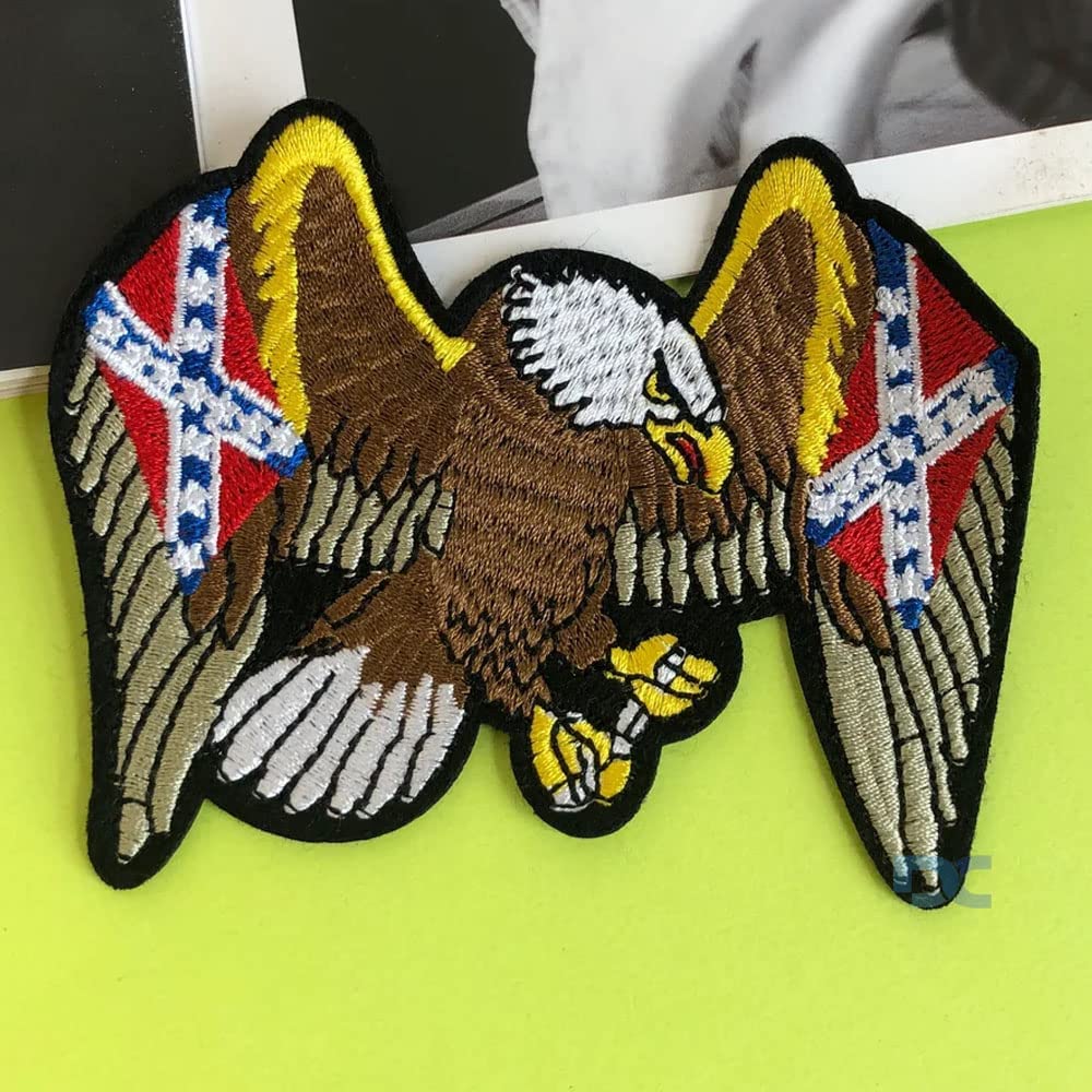 Daily Crafts Unisex Cool Unique Design Embroidered Iron On and Sew On Patch Badges Logos Emblems (Big Eagle)