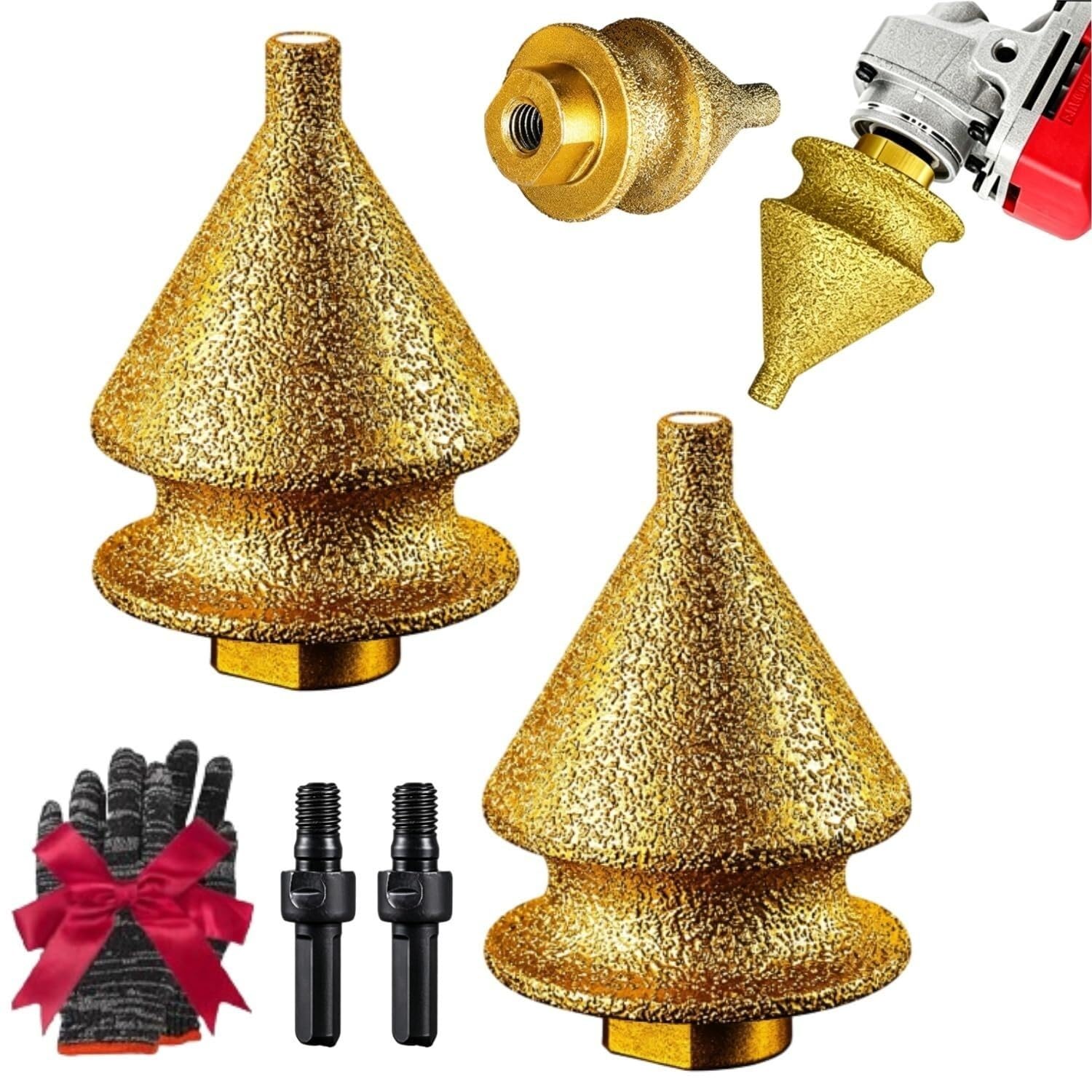 Fresa de bisel de diamante para amoladora angular con adaptador M10