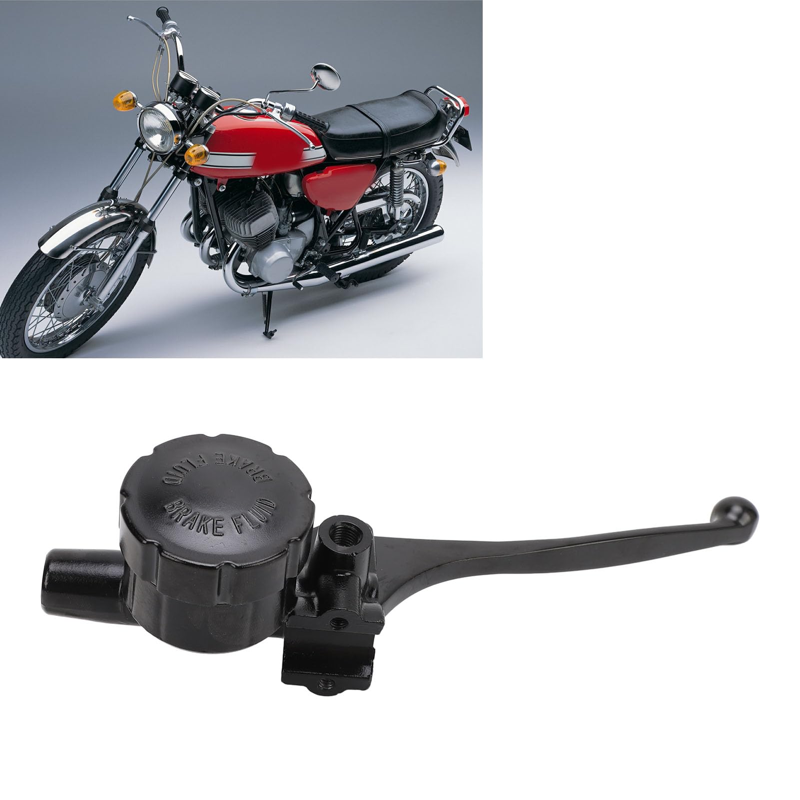 Garsent Maître-cylindre de Frein Avant, Alésage 9/16, pour Moto H-1 H-2 Z1 KH400/500 43015-032 43015-027 43015-018, 14 Mm