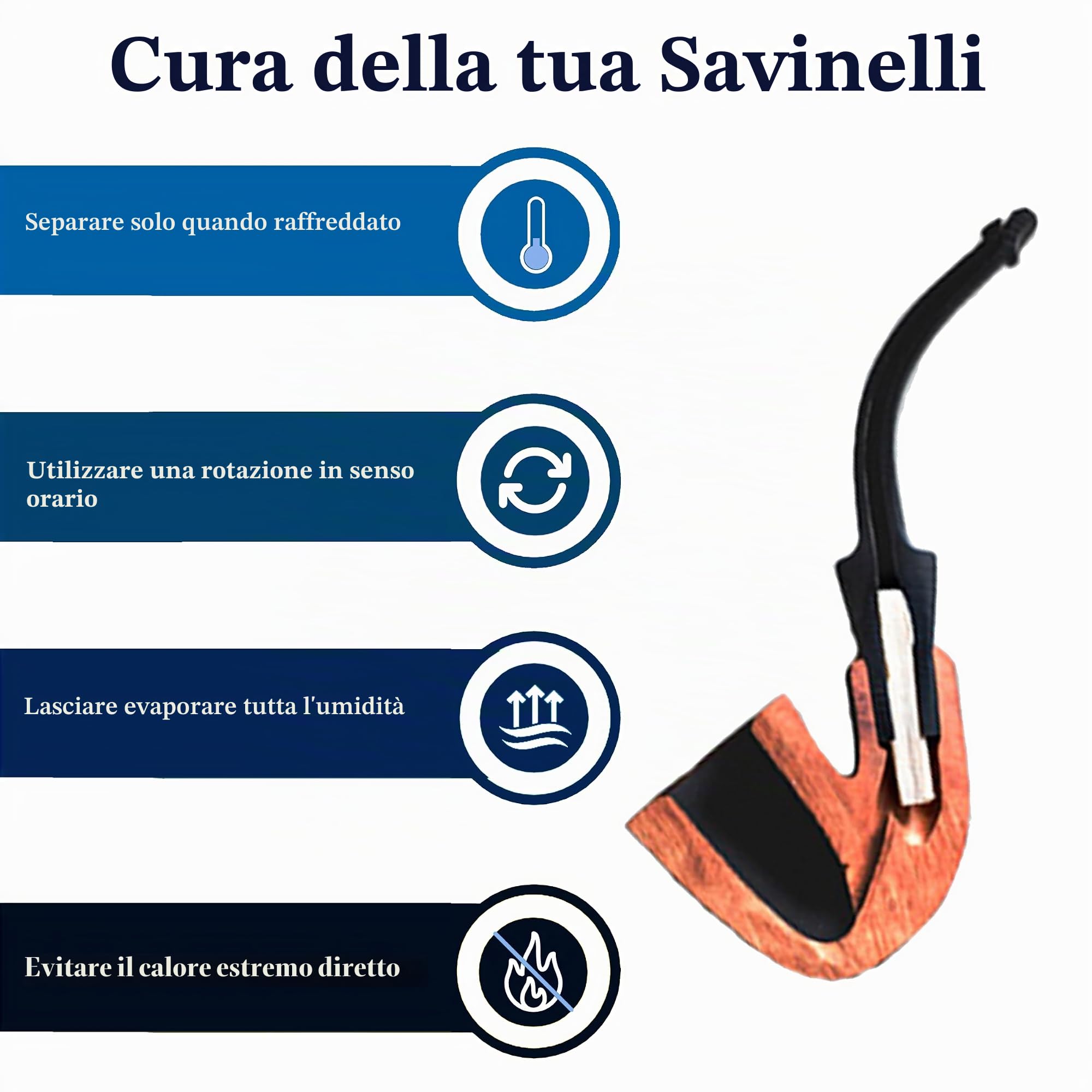 Savinelli Alligator Blue 626B - Pipa per tabacco