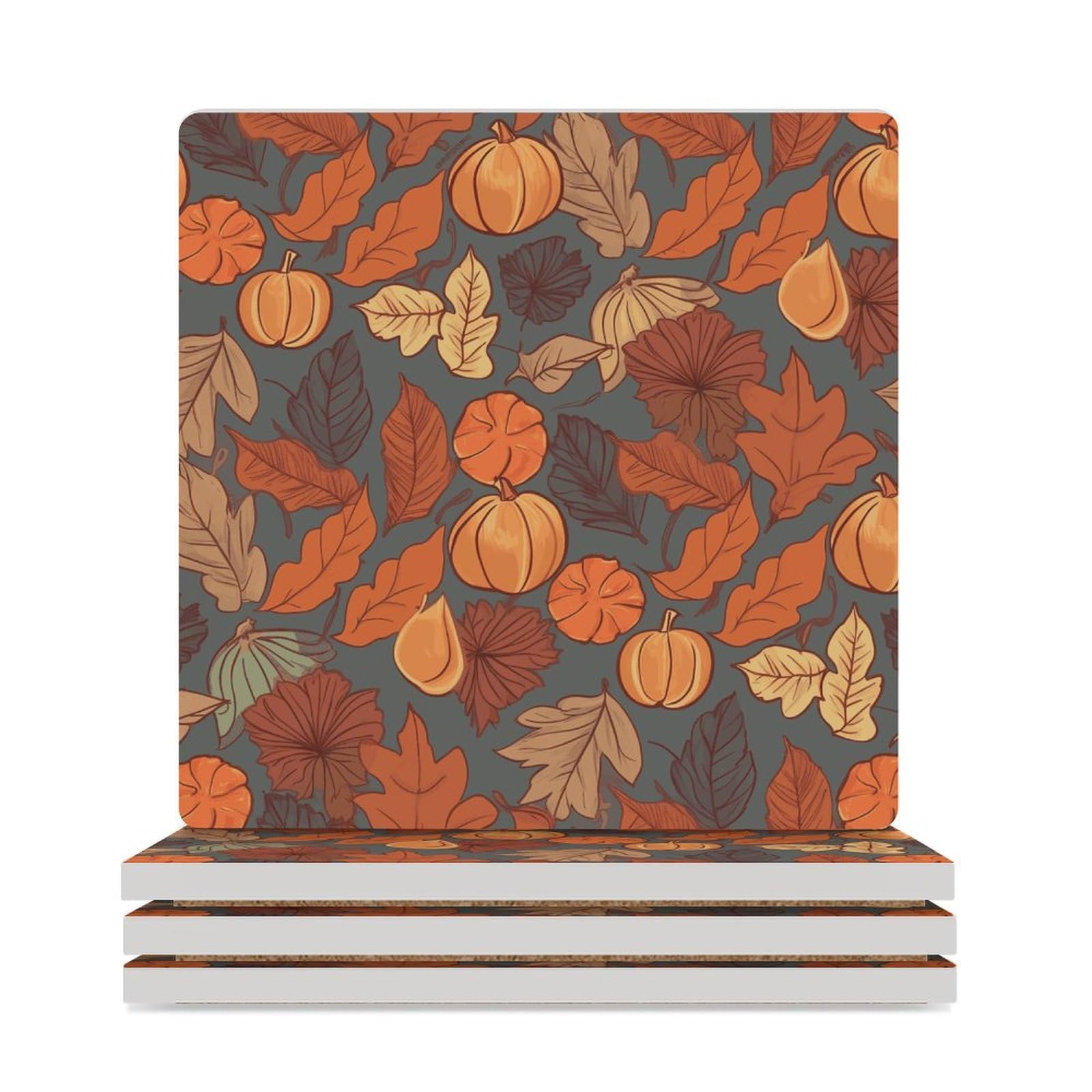 Dessous de verre automne absorbants et antidérapants pour table basse
