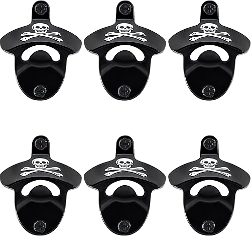 Miniatura 6 de Abridor de botellas de calavera montado en la pared, a prueba de óxido, antiguo tornillo en la pared, abridor de tapas de botellas de cerveza pirata