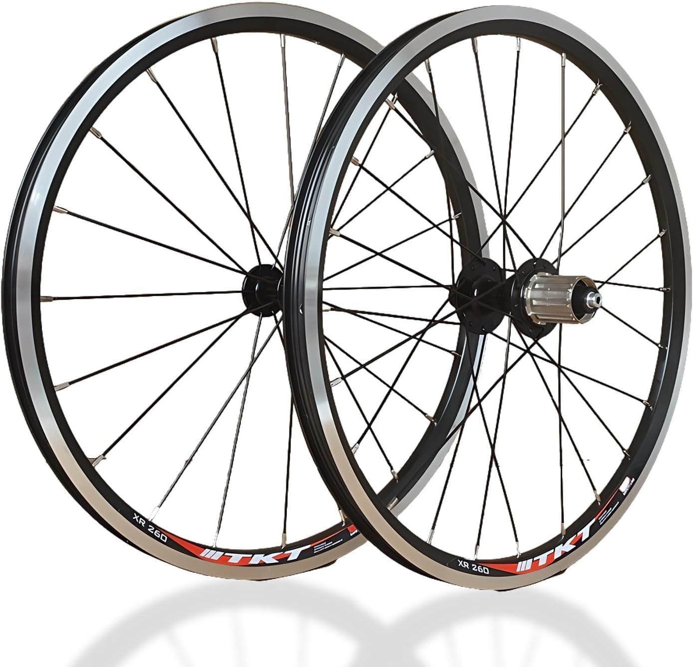 BMX Wheelelset 20 '' 406/451 V Składane motocykle hamulce felgi z przodu 74/100 mm tylne koła 130 mm szybkie wydawanie 20/20H Huby dla 7/8/9/10/11 Cassette FreeWheel, 406 Czarne, 74/130 mm