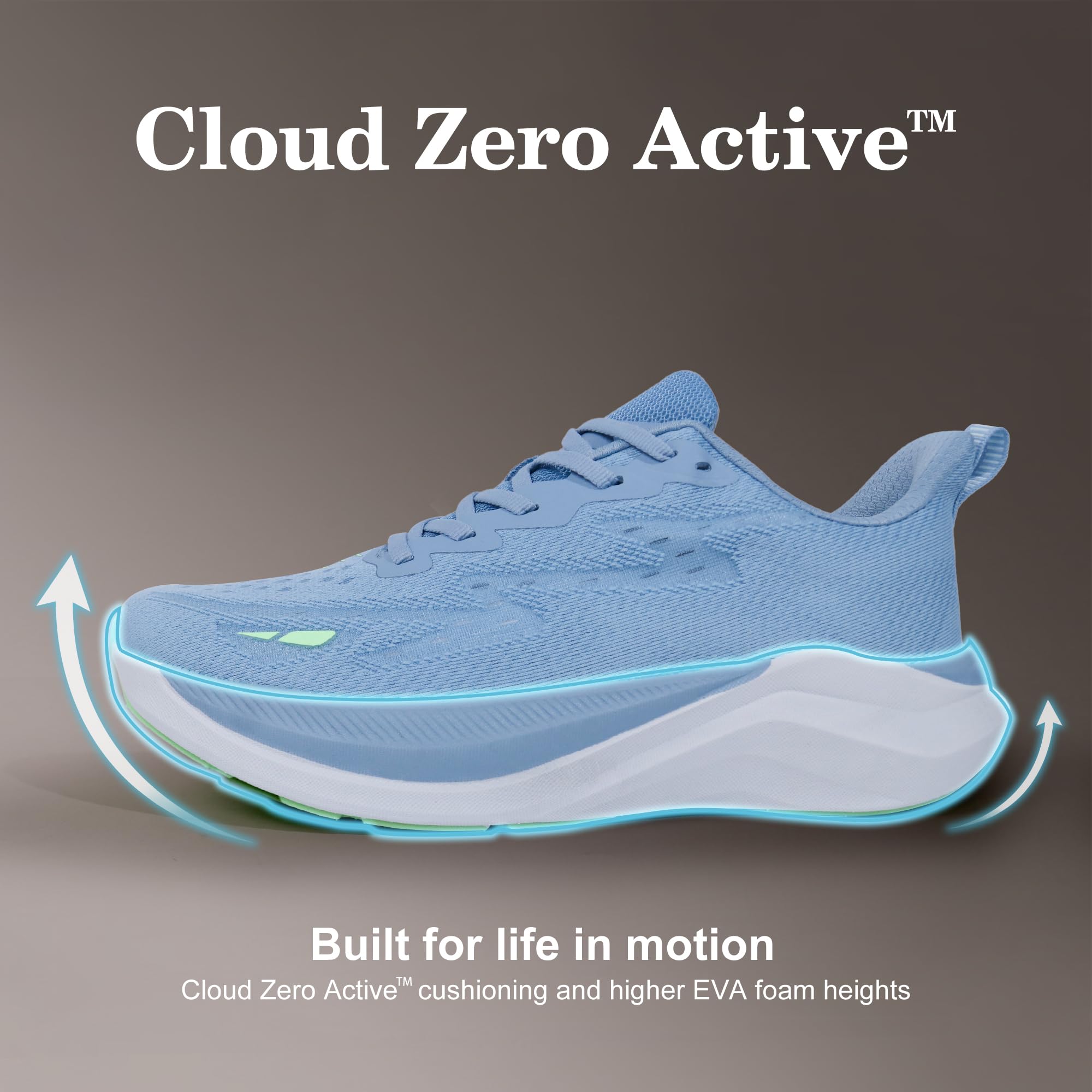 Hawkwell Men's Cloud Zero Active Cushion Breathable Tennis Walking Running Gym Workout Jogging Fashion Sneakers Medical Work Shoes,Knit Blue,10 M US