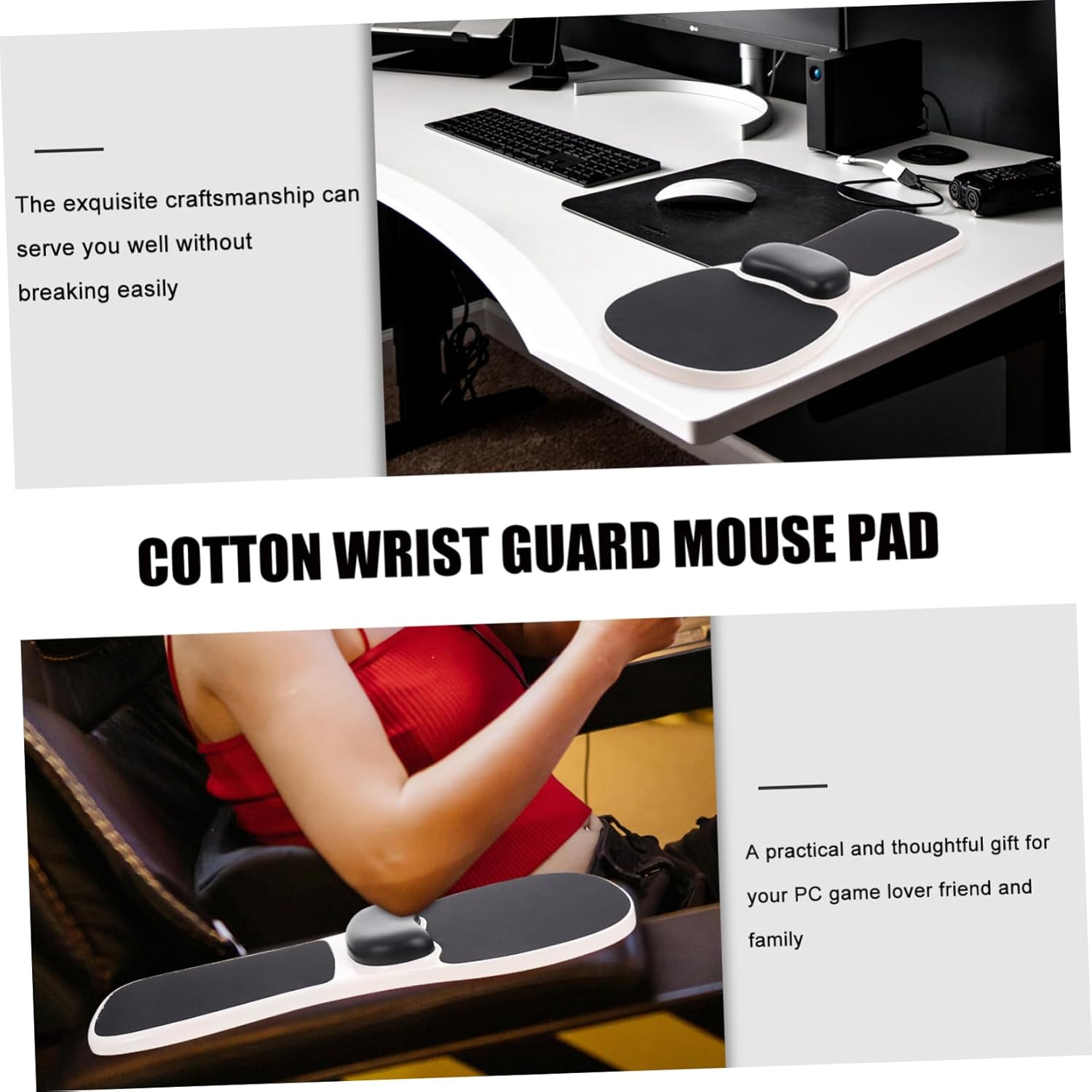 Gadpiparty Desk Elbow Support Rack Memory Foam Wrist Mouse Pad Hand Bracket Arm Support Frame