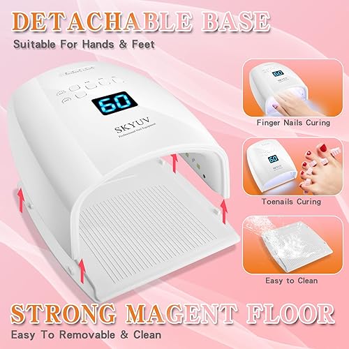 Miniatura 20 de Lámpara de uñas LED UV de secado más rápido, recargable y de secado rápido, secador de uñas LED, secador de uñas LED, sensor automático, luz de uñas