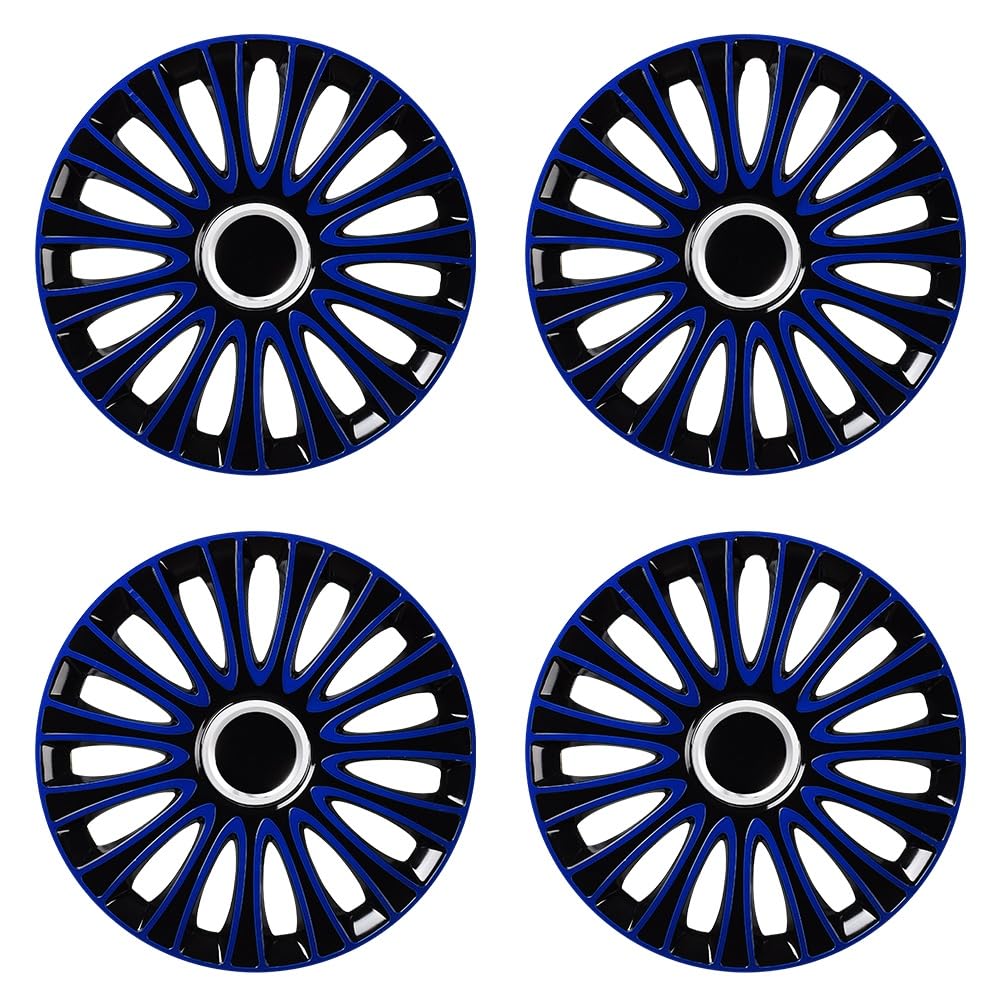 Blue Hubcap Wheel Cover Replacement Kit 14" Hub Caps Wheel Rim Cover Car Exterior Accessories Pack of 4, 14 Inches