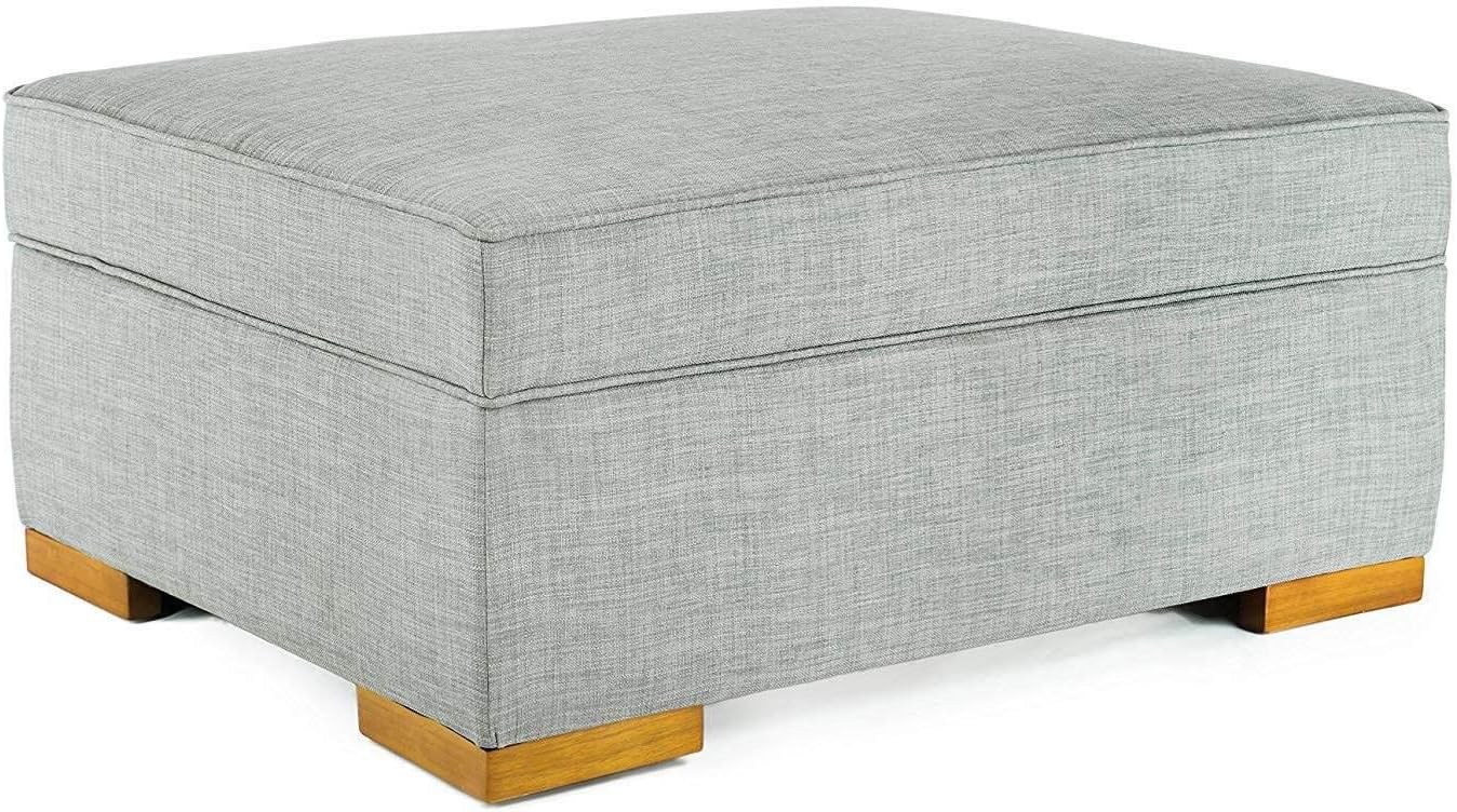 SpaceMaster iBed Convertible Ottoman with Fold Out Hideaway Guest Bed, Gray
