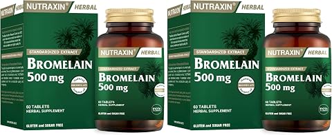 Nutraxin Herbal Bromelain 500 mg Takviye Edici Gıda (1 x 60 adet) (2 paketi)