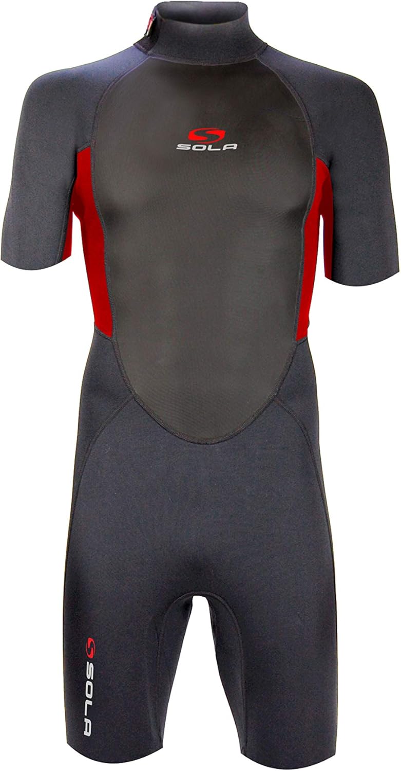 Sola Fusion 3/2mm Shorty Wetsuit - Graphite/Red A1721