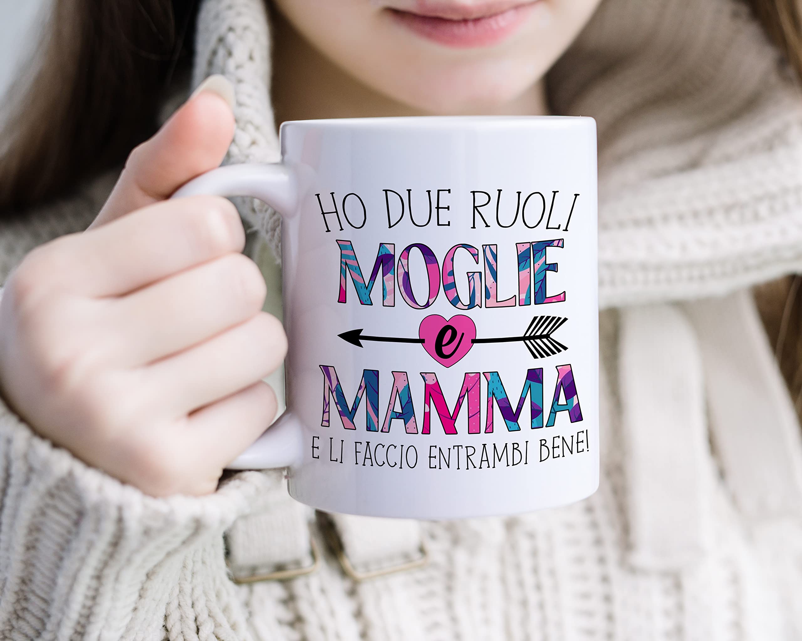 Thedifferent Tazza Papà Marito - Ho Due Ruoli: Marito E Papà E Li Faccio Entrambi Alla Perfezione - Regalo Festa Del Papà, Compleanno