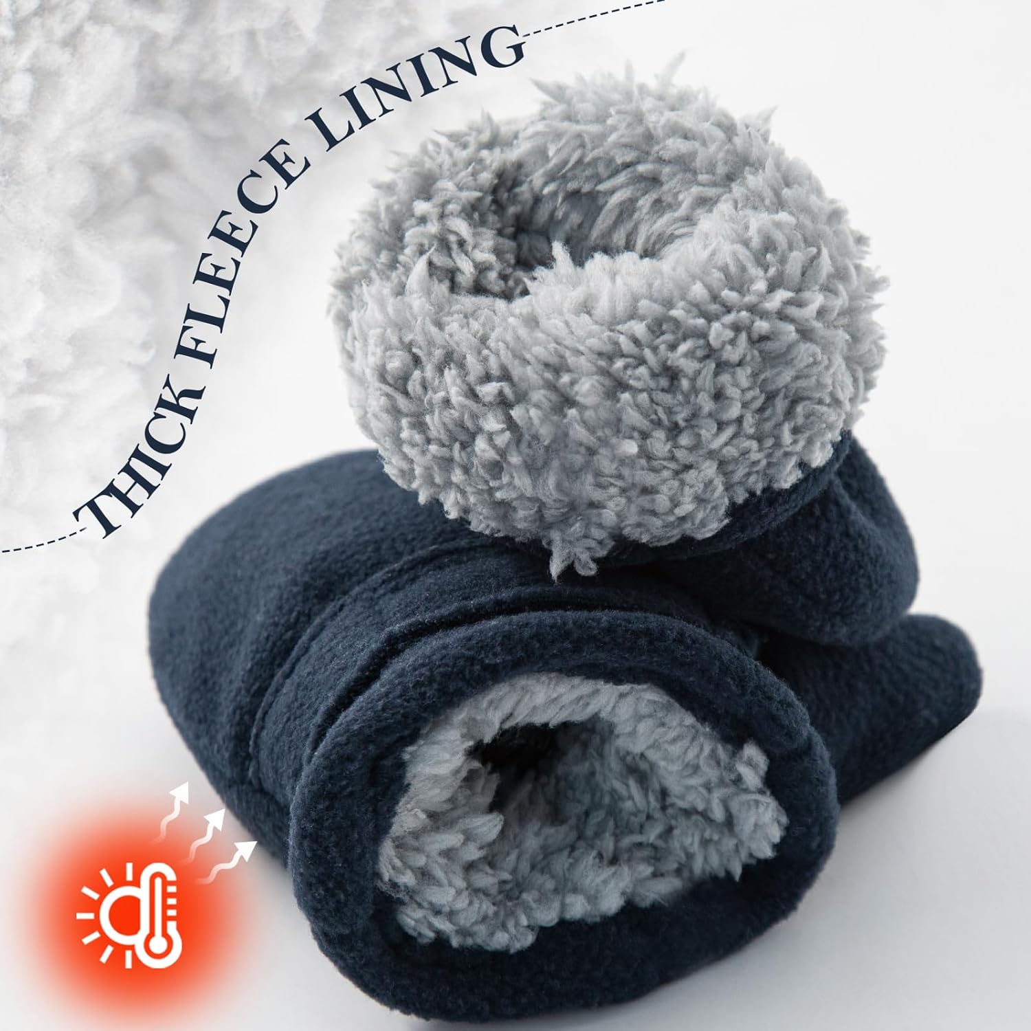 RAOEXI Toddler Infant Winter Mittens Lined with Fleece Easy-on Baby Boy Girls Warm Gloves Outdoor - Image 2