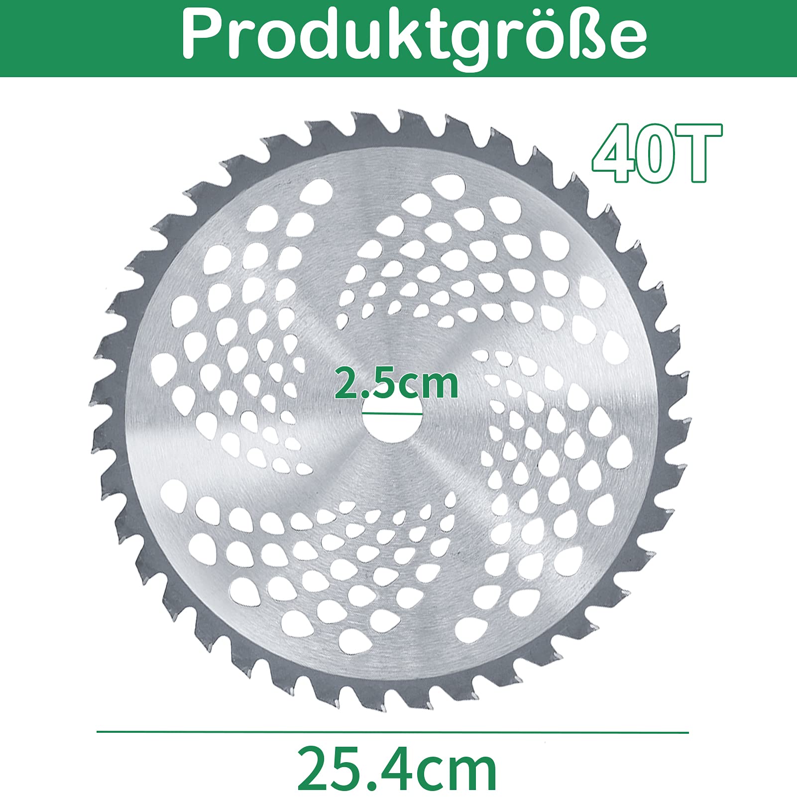 Universal-Freischneiderblatt 40 Zähne – Ø 255 Mm, Für Benzin-Freischneider