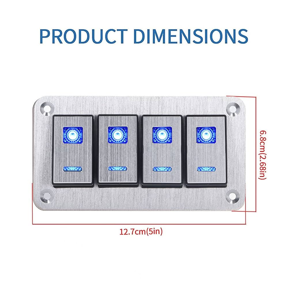 Amazon.co.jp: マリンボートロッカースイッチ、配線済み