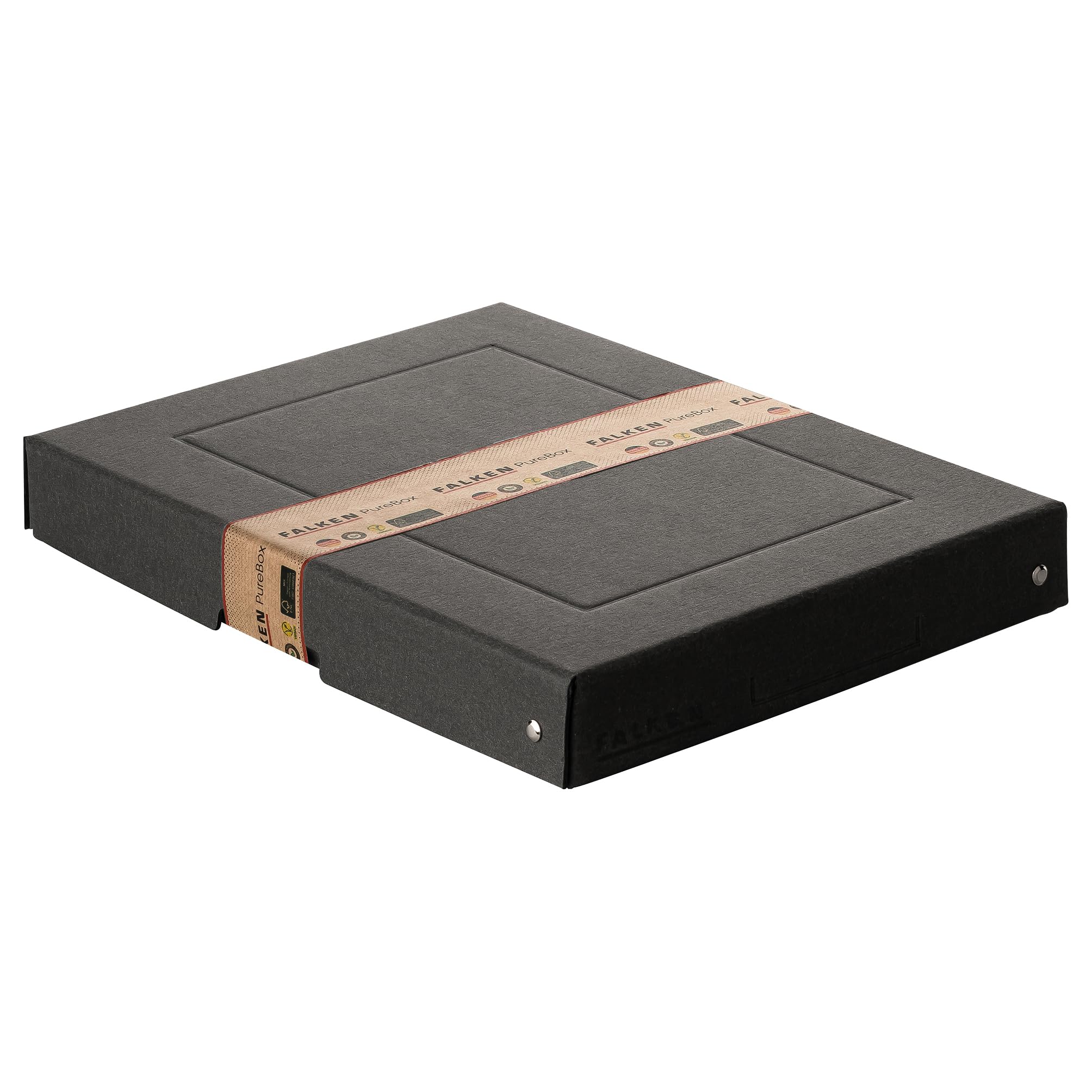 FALKEN 5x PureBox Black aus Recycling-Karton 40 mm hoch DIN A4