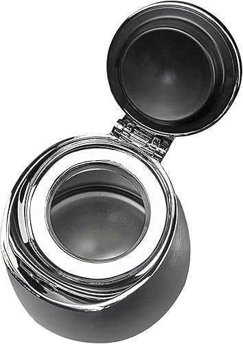 Miniatura 2 de Isosteel Olla de vacío de doble pared de acero inoxidable 18/8 de 0,6 litros con tapa de solapa, color plateado