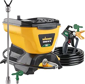 Wagner Spraytech 2422951 Control Pro 130 Paint Sprayer Kit, High Efficiency Airless Sprayer with Low Overspray & 12" Extension, 515 & 413 Tip for Large Projects, Yellow