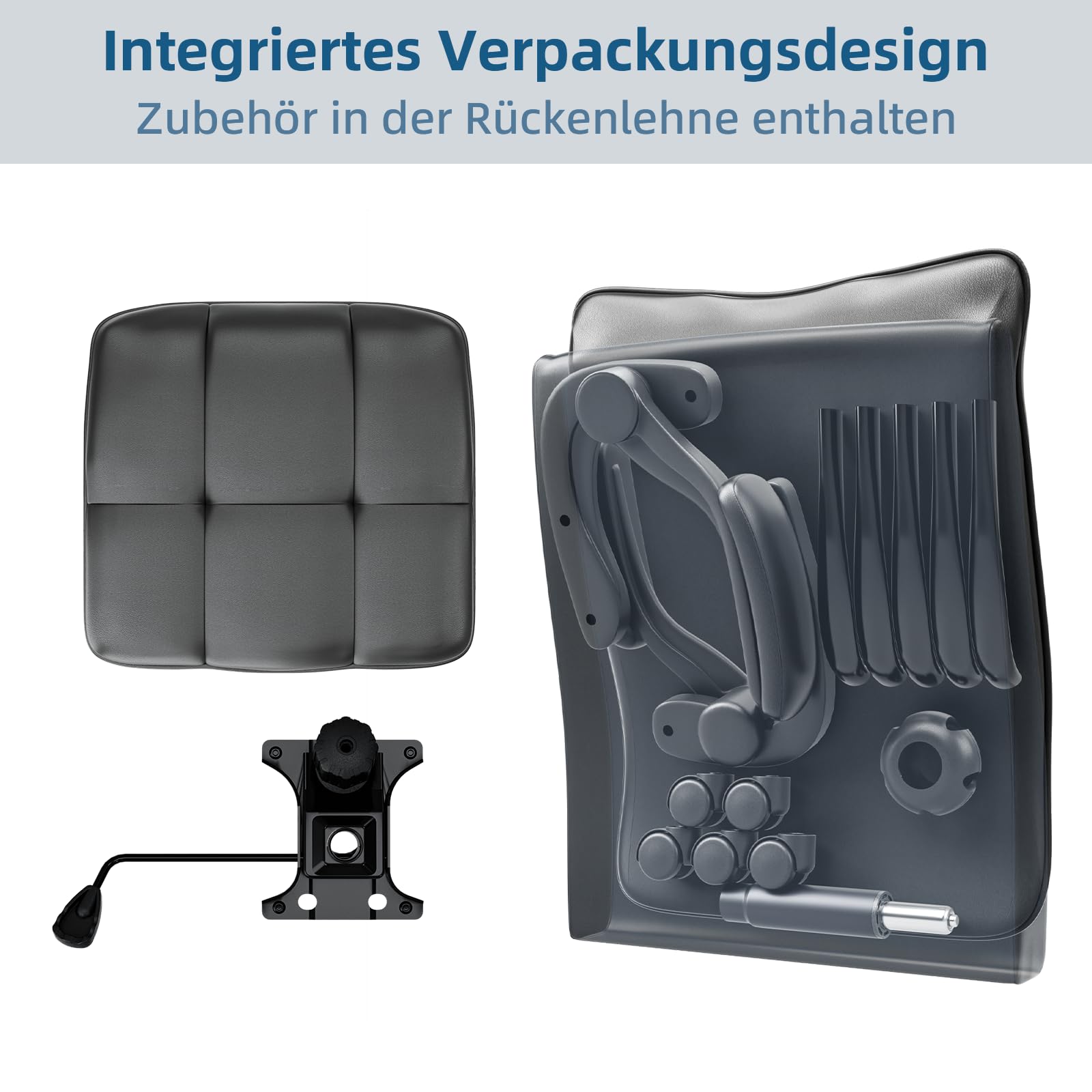 BAYGE Sedia Ufficio, Sedia Ergonomica per Computer con Braccioli Ripiegabili, Poltrona Direzionale con Sedile Largo, Altezza Regolabile, Comoda per Ufficio, Casa e Giochi, Portata fino a 150 kg, Nero