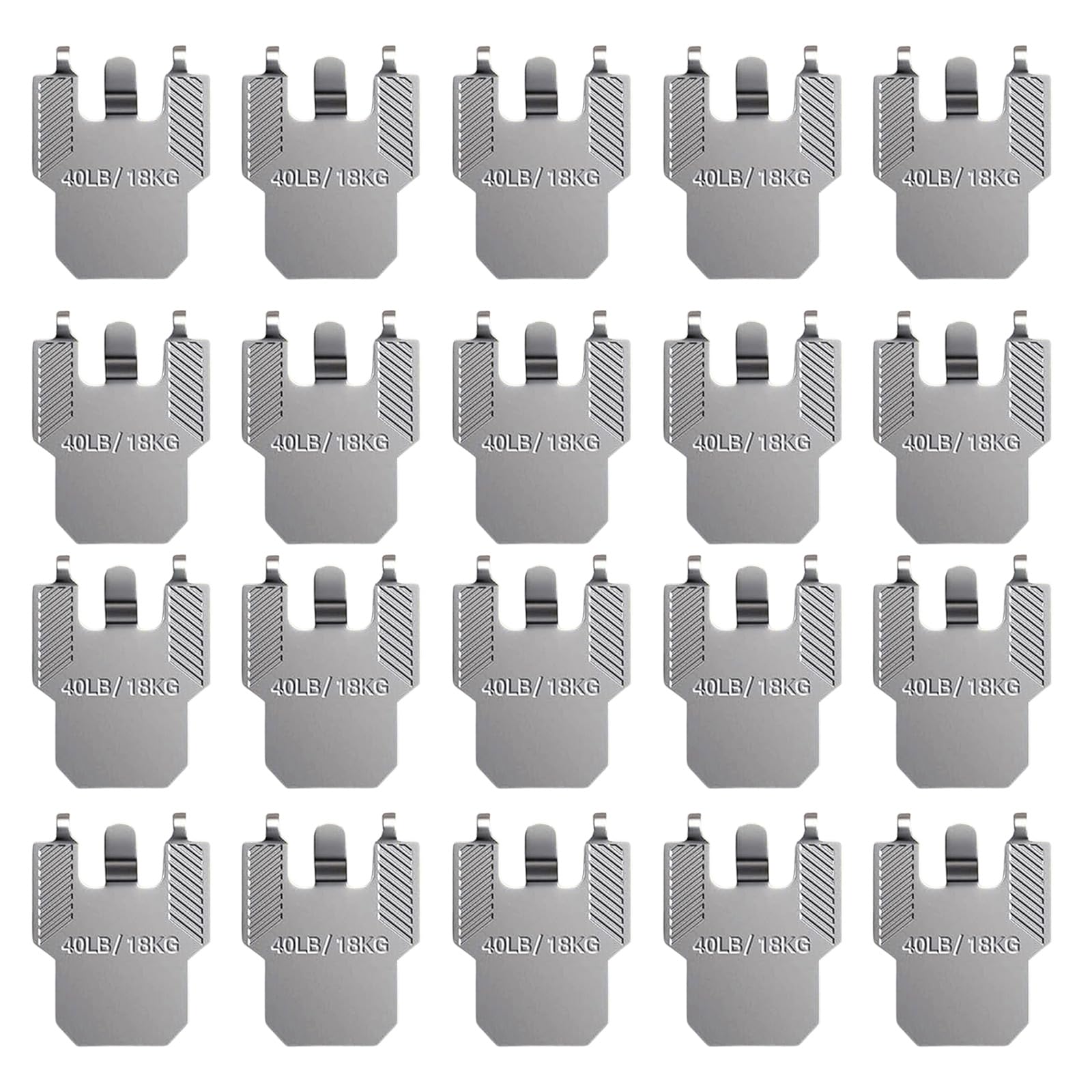 Tsophreniq Duty Stainless Steel Picture Hangers 20Pcs, Framed Artwork Claws for Drywalls, No-Drill Wall Mounting Stainless Steel Wall Hangers