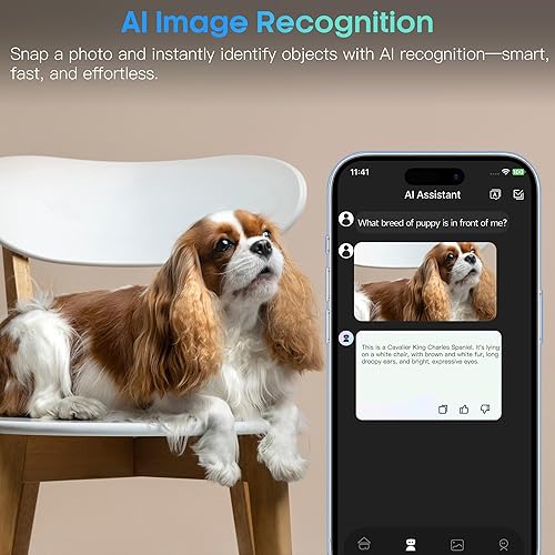Miniatura 5 de Reloj inteligente AI para cámara de 8 MP, grabación de video HD 1080P, foto 4K, traducción en tiempo real, reconocimiento de imagen AI, asistente de